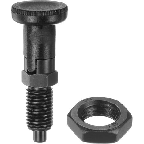 Poussoir à Ressort M12 - 1 Pièce - Acier au Carbone Noir - Verrouillage Automatique Précis - Machines Industrielles et Outillage - Filetage Fin (1/5)