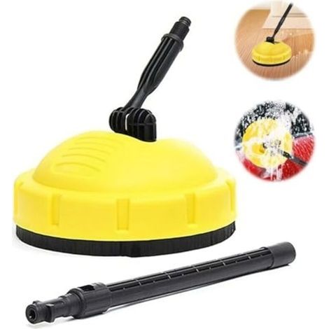 High-pressure surface cleaner for Karcher K1 K2 K3 K4 K5 K7, patio cleaner accessory, long-handled high-pressure rotating brush, high-pressure cleaning accessories for (1/5)