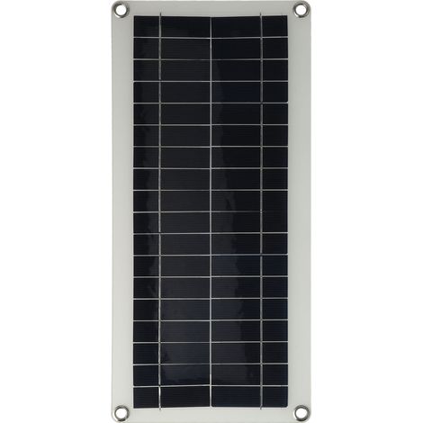 Contrôleur de panneau solaire flexible polycristallin 20 W, chargeur solaire double USB pour voiture, camping-car, bateau. (1/5)