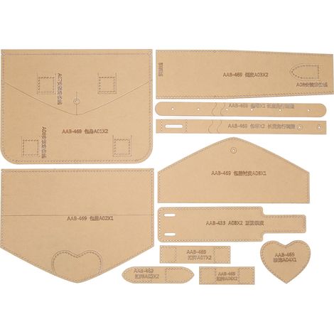 Sac à épaule gabarit acrylique transparent haute résistance kit motif sac en cuir pour travaux manuels DIY (1/5)