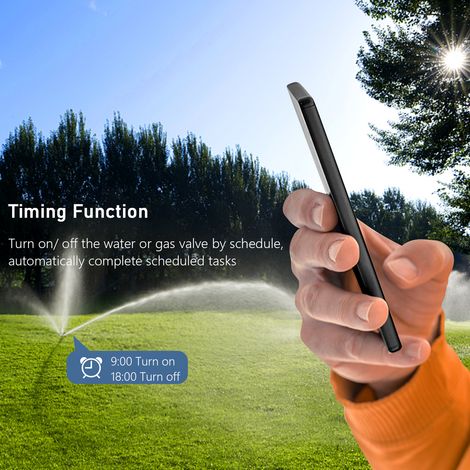 Vanne d'eau intelligente WiFi pour interrupteur à levier, contrôleur de gaz électrique, minuterie d'arrosage, télécommande vocale, irrigation domestique et agricole. (1/5)