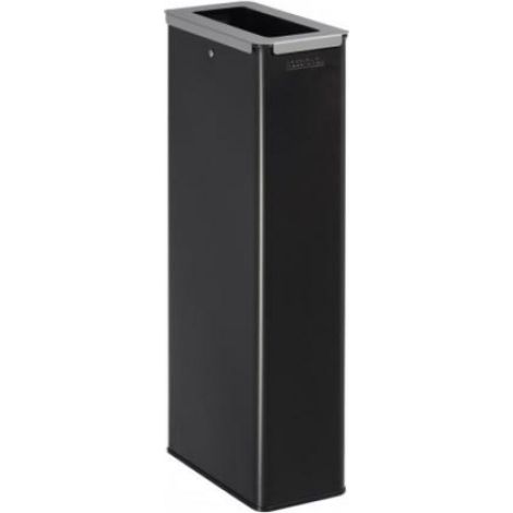 Poubelle de tri sélectif Calitri - non recyclable - 20l - gris manganèse / gris clair - RAL 9022 (1/3)