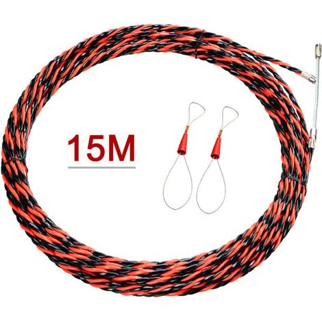 Zoternen Ruban de tirage, enfile-fil électrique 15 m, outil d'enfilage pour électricien, tire-câble, outils de construction (1/4)