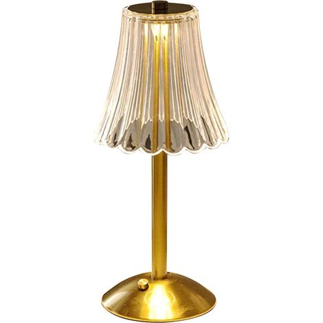 Lampe de Table Sans Fil LED, Lampe de Chevet LED Tactile Dimmable, 3 Couleurs Lampe Cristal avec USB Ports de Charge USB-A+C, Lampe de Table pour Chambre Salon Restaurant Hôtel [Classe énergétique F] (1/5)