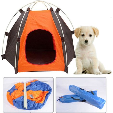 Trade Shop - Portátil Impermeable Al Aire Libre Mascota Perrera Plegable Playa - (1/3)