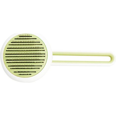 Brosse Chiens et Chats,Brosse Poils Animaux Autonettoyante Facile à Enlever des Poils Morts et Sous-Poils en Un Clic, Brosse de Toilettage pour Chiens et Chats Poil Courts et Longs(vert)