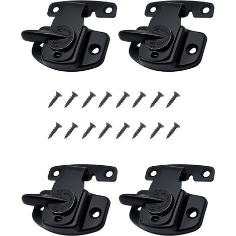 Schlösser für Esstische – geeignet für Esstische, Schranktüren, Schubladen, Schränke usw. – 4er-Set, schwarz (1/5)