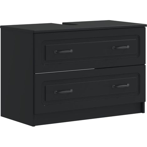 Waschbeckenschrank UTRECHT Schwarz 82 x 41 x 56 cm vidaXL (1/5)