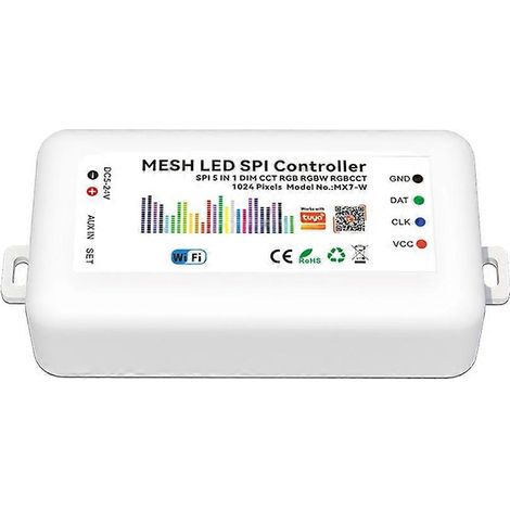 Tuya X7 Farbiger Smart-LED-Controller, Musiksynchronisation, Soundaktivierung, integriertes Mikrofon, RGB-Lichtmodulator, WLAN (1/5)