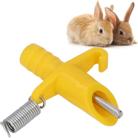 Bebedero automático para conejos con 10 ventosas, 10 muelles, 10 conectores en T y manguera de 5 m/8 mm. (1/5)