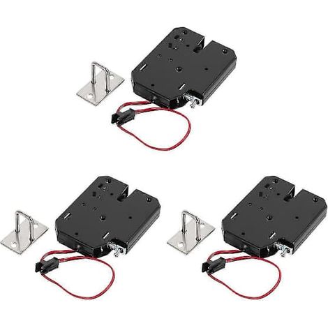 LYERCW - 3 verrous électromagnétiques 12 V 2 A, force de maintien de 150 kg / 330 lb, commande de porte électromagnétique S-Yvan (1/5)