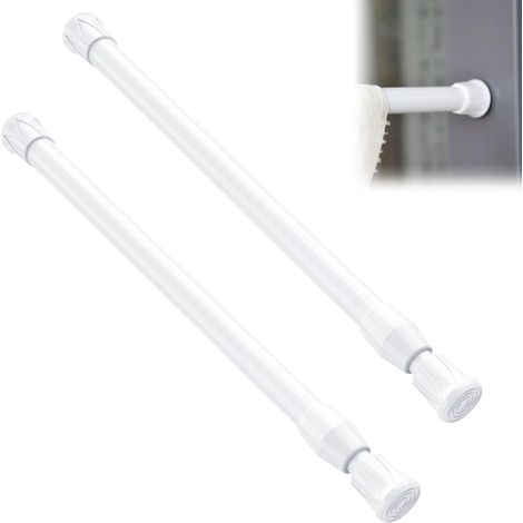 2 Pièces Tringles Extensibles 25-40 cm, Petite Tringle Rideau (1/5)