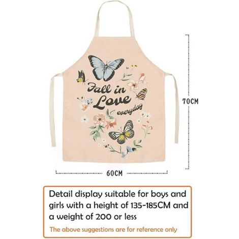 Tabliers de cuisine 1 PCS tablier BBQ en coton tablier de cuisine imprimé rose pour femmes tablier personnalisé cadeau (1/5)