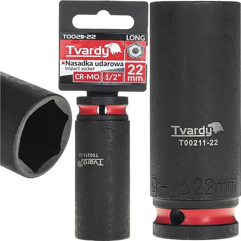 Douille à impact longue 1/2" 6 pans 22 mm CR-MO (6/48) (1/4)