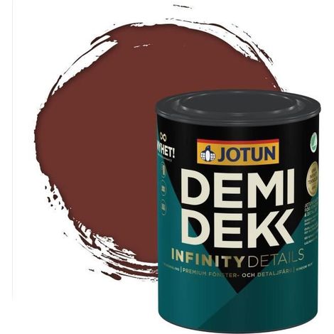 Peinture Bois - DEMIDEKK INFINITY DETAILS - Lasure Opaque Satinée - RAL 3009 - 0,75L (1/2)