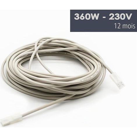 Cable chauffant en silicone 360 W  12 m  230V  Resistance chauffante per couveuse  Cordon Chauffage pour Thermostat Terrarium Aquarium Incubateur Oeuf Serre chauffante Poussin (1/3)