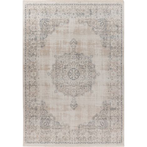 Tapis vintage oriental gris à poils courts doux - 150 x 80 cm (1/4)
