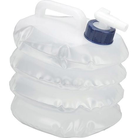 Faltbarer Wasserkanister mit Zapfhahn, tragbarer Wasserspeicher, Kanisterträger für Outdoor-Camping