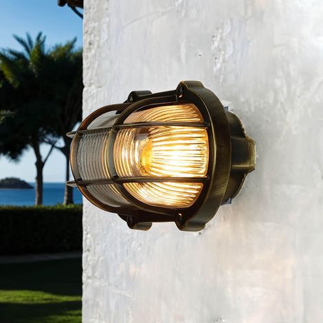 Messinglampe außen Wandleuchte maritim SKIATHOS