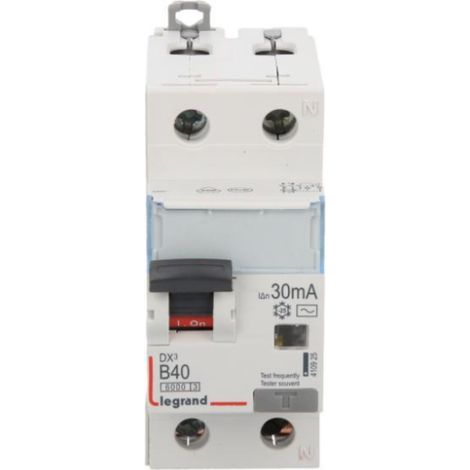 Disjoncteur différentiel 2P 40A B 0,03A type AC P312 DX3 410925