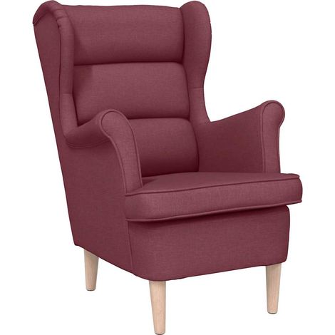 Fauteuil de télévision,Fauteuil rouge bordeaux 74x84x100 cm tissu CFW214261 (1/5)