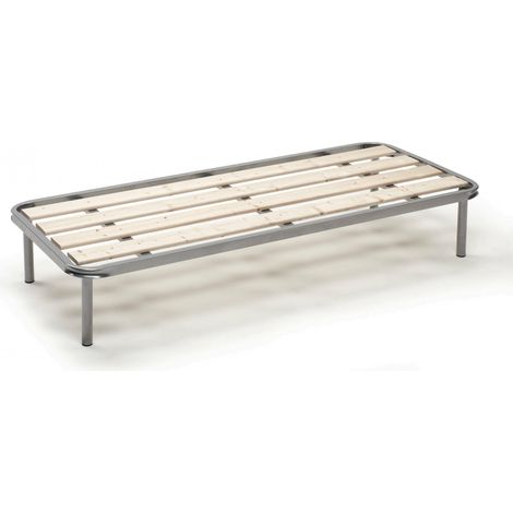 Dmora - Sommier simple Dgregg, Sommier orthopédique à lattes rabotées, 100% Made in Italy, Cm 80x190h31