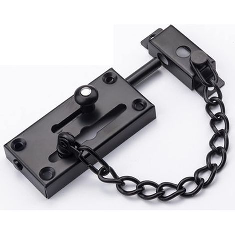 Catena di sicurezza per porta (nero opaco), dispositivo di chiusura per porta con protezione antifurto - AquaForge (1/5)