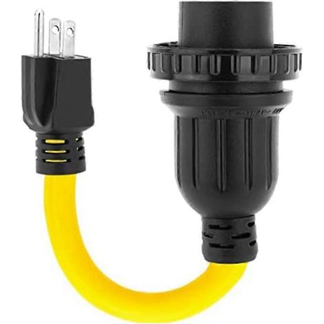 Câble adaptateur secteur Nema 5-15P mâle vers L5-30R femelle, adaptateur secteur pour générateur 30 A vers 15 A domestique (1/5)