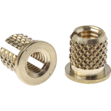 Insert fileté RS PRO, M3.5, en Laiton, fixation Ø 4.8mm, L 6.35mm ( Prix pour Sachet de 100 )