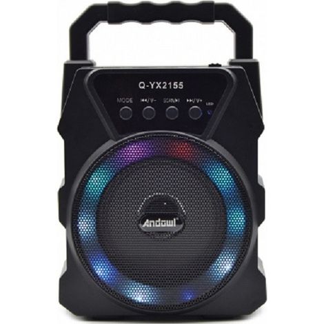 Andowl - Altoparlante Portatile Q-yx2155 15w Pmpo Bluetooth 5.0 Con Luci A Led Senza Fili - (1/5)