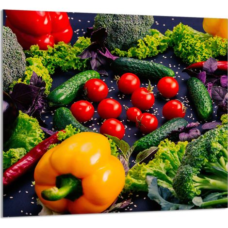 PANEL DE VIDRIO PARA COCINA 65x60 Verduras (1/5)