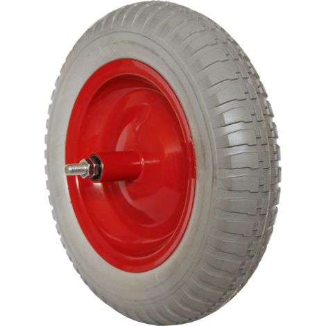 Ruota vespa per carriola run flat in poliuretano antiforatura 350x80x134 mm c/cuscinetti - Salone (1/2)