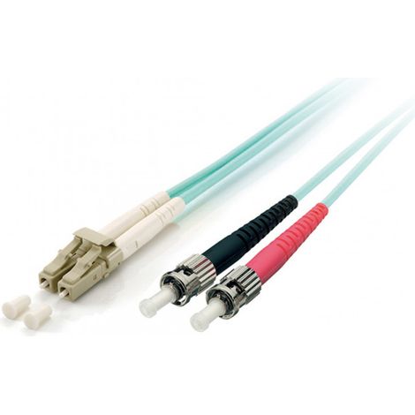 Equip LWL Patchkabel LC- ST 2.00m Multimode Duplex OM3 turq Polybeutel
