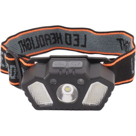 Hochleistungsfähige weiße und rote LED-Stirnlampe mit Bewegungssensor, USB-aufladbar (1/5)
