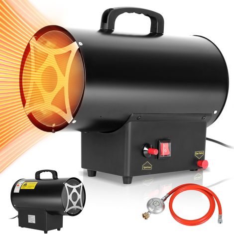 Jiubiaz Generatore di aria calda a gas da cantiere 15 kW, robusto corpo in metallo, per lavori e locali tecnici (1/5)