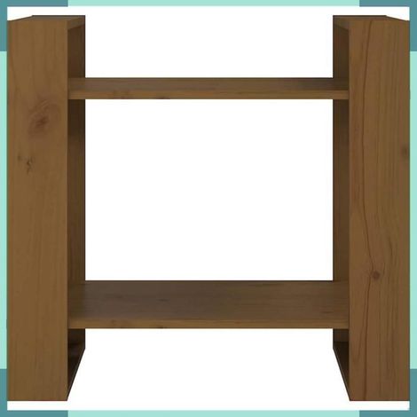 813877 Bibliothèque/Cloison Marron miel 60x35x57 cm Bois massif (1/5)