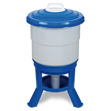 Abreuvoir Volailles Plastique Avec Pieds Imperial Easy Clean 50l Bleu Et Blanc - Gaun