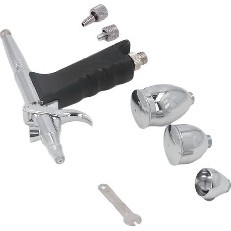 Kit aérographe multifonction pour cuir, art du métal, pistolet aérographe à double action, outil de pulvérisation pour voiture, ongles, tatouage, gâteau (1/5)