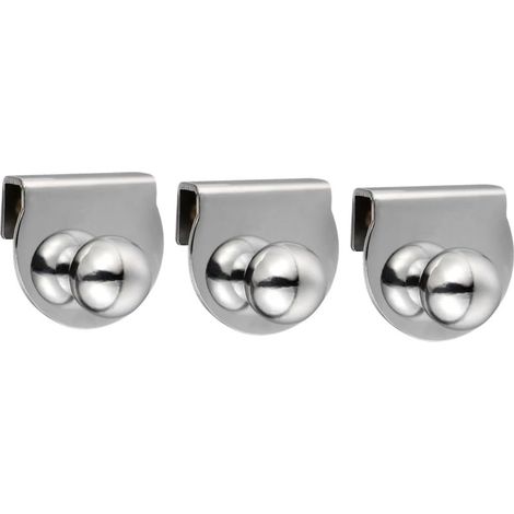 Set di 3 maniglie per porte in vetro, non è necessaria la foratura, maniglia in vetro lucido per cucina e bagno, installazione facile e veloce. (1/5)