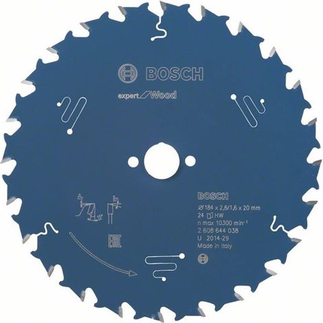 Bosch HM-Sägeblatt 184x2,6x20 Z24 2608644038 Expert for Wood, für Handkreissägen (1/5)
