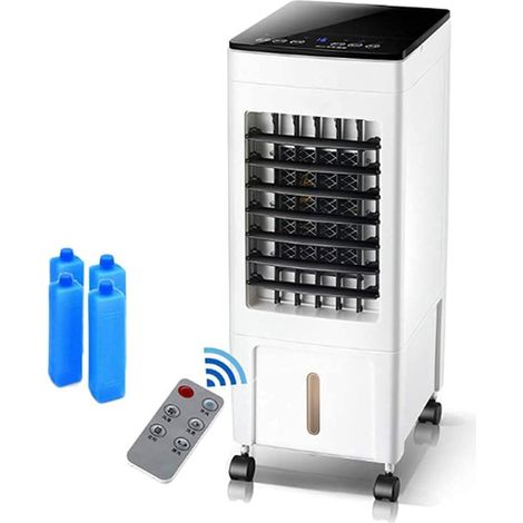 Portable evaporative air cooler/humidifier for home and office, bladeless air conditioner, with remote control. (1/5)