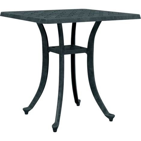 Table de jardin Table d'extérieur vert 53x53x53 cm aluminium coulé (1/5)