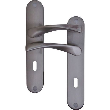 Poignées de porte trou clé Léon - Aluminium Acier Nickelé - B BEAUTY