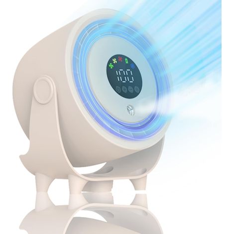 Ventilateur brumisateur portable, mini climatiseur rechargeable, ventilateur brumisateur à refroidissement par eau, ventilateur de bureau USB, ventilateur de table silencieux à 3 vitesses,blanc (1/5)