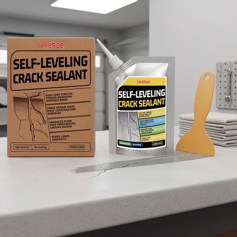 Selbstnivellierende Rissmasse für Betonrisse: Praktische Reparatur, Nivellierung, langlebig und einfach anzuwenden – 100 g + Spachtel 1 -- DTEKGAZ (1/5)