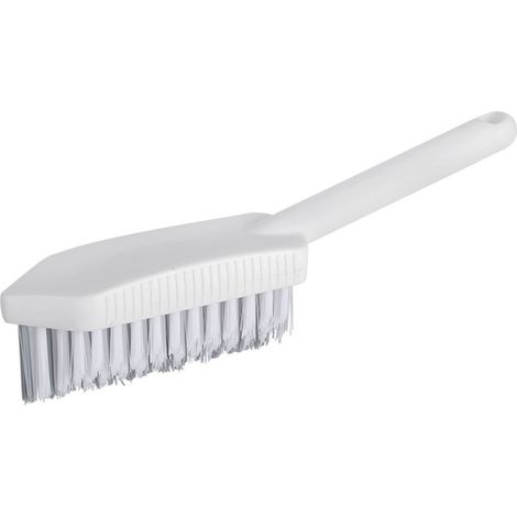 Brosse de nettoyage en PP à poignée confortable, idéale pour nettoyer le sol, le lavabo, la moquette et le carrelage de la salle de bain, de la douche ou du carrelage. (1/5)
