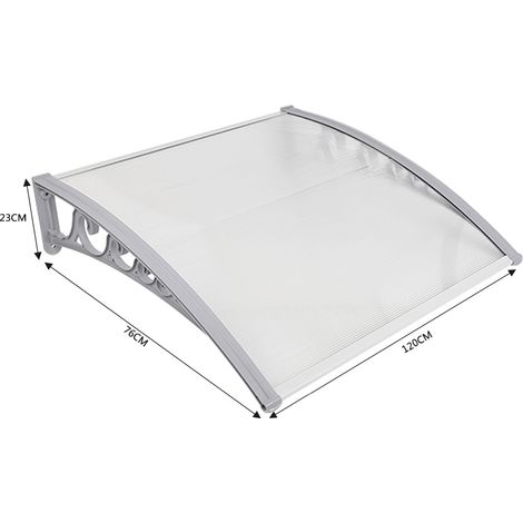 Skecten Marquesina para Puertas Ventanas Toldo Refugio de Nieve, Porche Delantero, Sombra Exterior, Techo, hecho en Cubierta de Policarbonato 70x120cm (1/7)