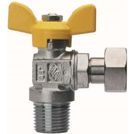 VALVOLA A SFERA PER GAS A SQUADRA FIL MASCHIO CON GIRELLO 1/2&quot x 3/4&quot
