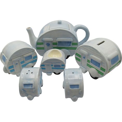 Caravan Collectables Gift Set (Novelty Presents Ceramic Unique Unusual Quirky Bundle)
