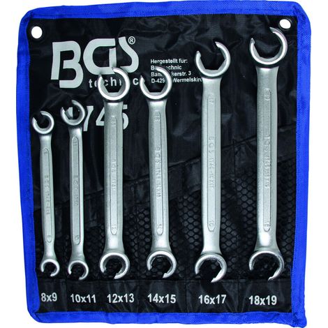 Clé À Tuyauter - 6 Pièces - 8x9 10x11 12x13 14x15 16x17 18x19 Mm - Chrome Satiné - Pour Réparation Plomberie Et Maintenance (1/2)